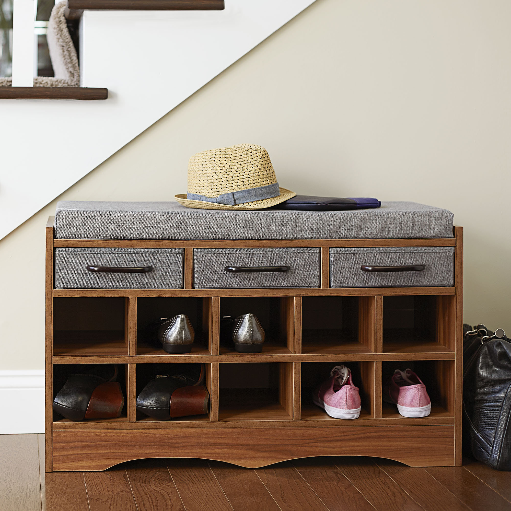 Household Essentials Entryway Shoe Storage Bench Reviews Wayfair